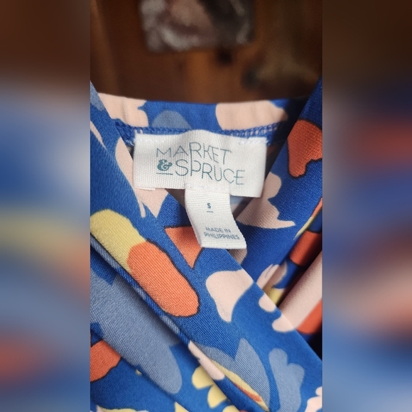 Market & Spruce Blue Floral Maxi Dress - Picture 7 of 7